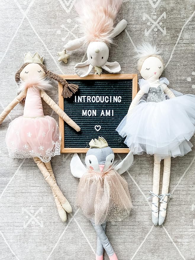 MON AMI Princess Doll Paige – 21”, Soft & Elegant Stuffed Plush Princess Doll