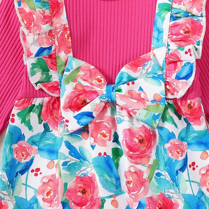 Newborn Baby Girls One Piece Romper Jumpsuit Cute Floral Print
