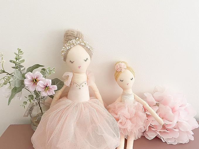 MON AMI Belle The Ballerina Stuffed Doll – 22”, Plush Ballerina Doll for Girls