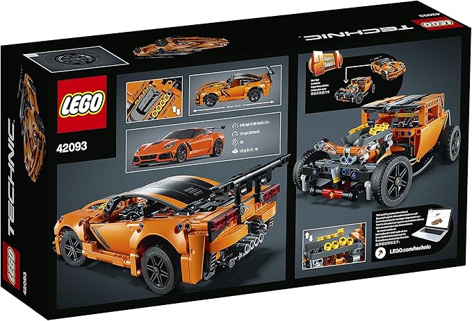 Technic Chevrolet Corvette Zr1 Replica, 2 in 1 Collectible Car Model