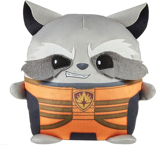 Mattel Marvel Cuutopia 10-inch Rocket Raccoon Plush Character, Super Hero Soft Rounded Pillow Doll 3 Years