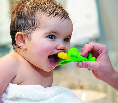 Nuby Soothing Corn Teether, Green