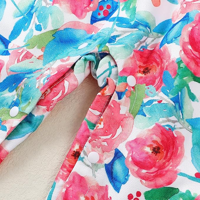 Newborn Baby Girls One Piece Romper Jumpsuit Cute Floral Print