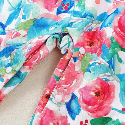 Newborn Baby Girls One Piece Romper Jumpsuit Cute Floral Print
