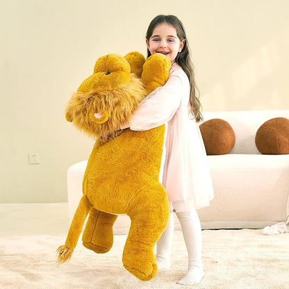 IKASA Large Lion Stuffed Animal Plush Toy,30" Giant Lion Cute Jumbo Soft Toys
