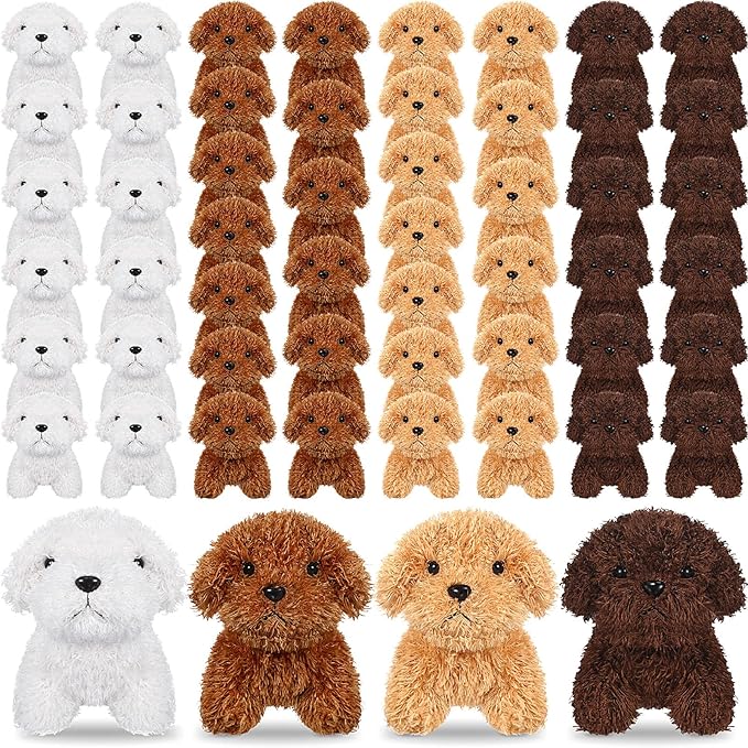 Liliful Puppy Dogs Stuffed Animals Bulk Assorted Mini Dog Doll 50 Pcs
