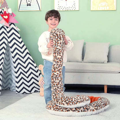IKASA Giant Snake Stuffed Animal Plush Toy,106" Large Rattlesnake Cute Jumbo Soft Toys