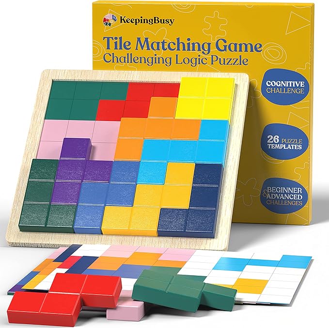 Keeping Busy Tile Matching Adult Memory Games for Dementia Activities for Seniors | Dementia Products Matching Games for Adults | Senior Citizen Gifts Dementia Toys for Elderly Board Games for Seniors