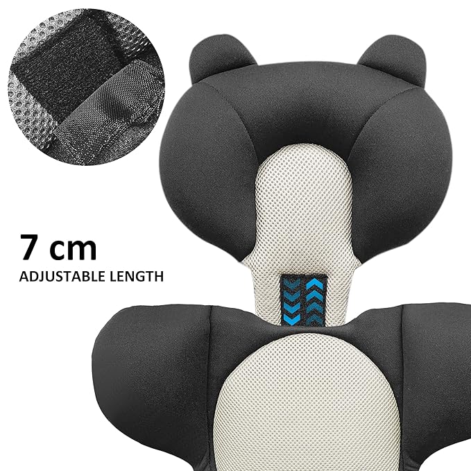 Baby Support Cushion - Breathable 3D Mesh Infant Insert for Strollers, Car Seats, High Chairs, and More - Perfect for Newborns (Black)