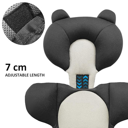 Baby Support Cushion - Breathable 3D Mesh Infant Insert for Strollers, Car Seats, High Chairs, and More - Perfect for Newborns (Black)