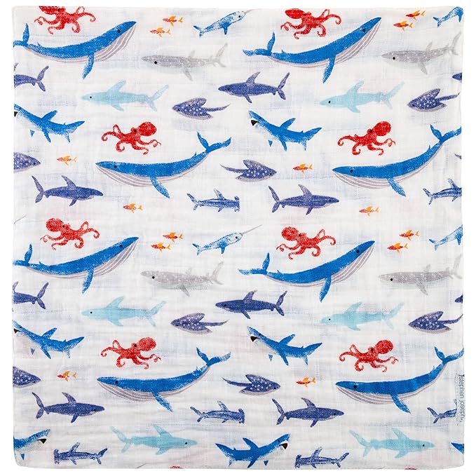 Stephen Joseph Muslin Lovie with Teether, Shark