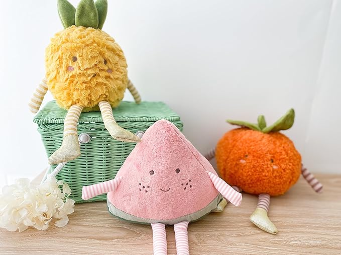 MON AMI Premium Clementine Soft Stuffed Plush Toy – 10”, Whimsical & Adorable Face - Handcrafted Squishable Fruit Doll