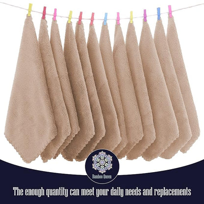 16 Pack Baby Washcloths - 10x10 Inch, Coral Fleece