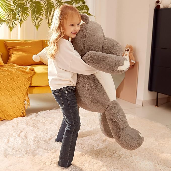 IKASA Giant Hippo Stuffed Animal - 30" Jumbo Plush Toy, Soft & Cute for Kids
