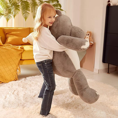 IKASA Giant Hippo Stuffed Animal - 30" Jumbo Plush Toy, Soft & Cute for Kids