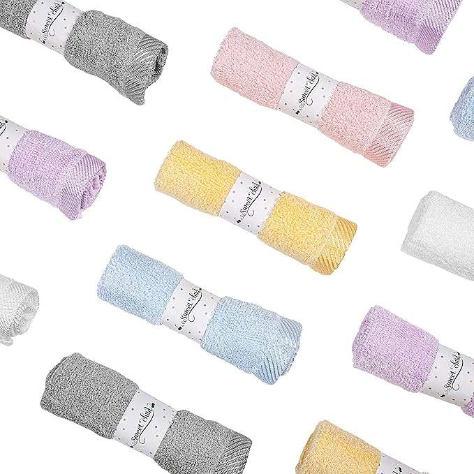 8-Pack Organic Baby Washcloths - Super Soft Rayon Washcloth, Baby Wash Cloths