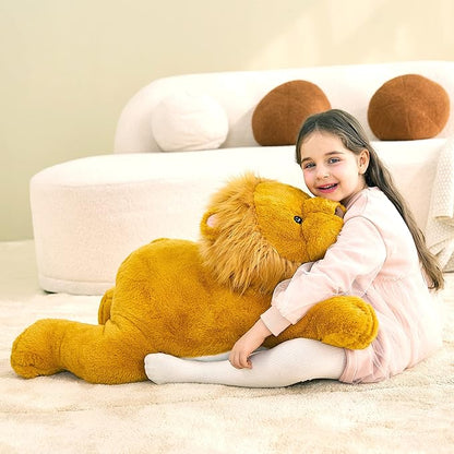 IKASA Large Lion Stuffed Animal Plush Toy,30" Giant Lion Cute Jumbo Soft Toys