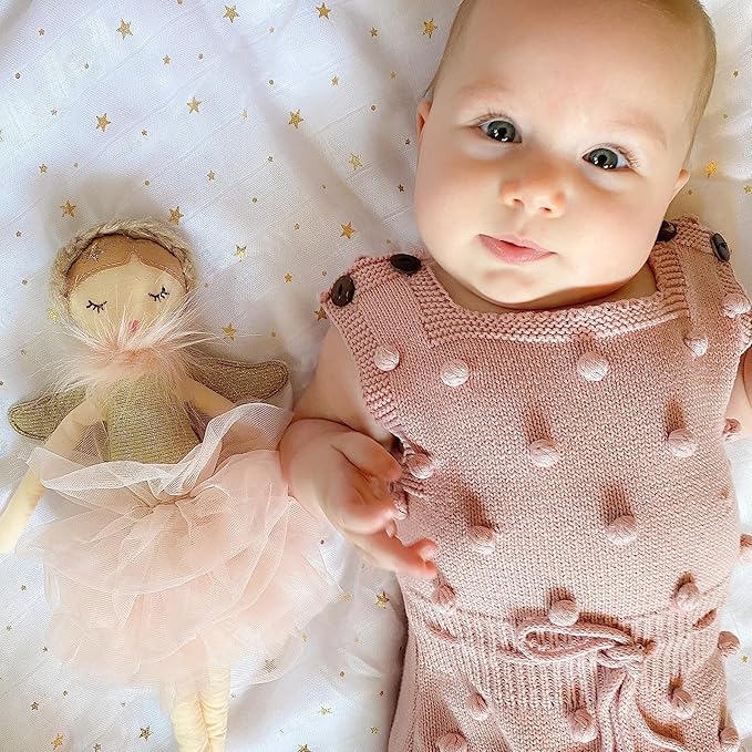 MON AMI Angel Stuffed Doll - 15", Soft Elegant Plush Doll for Little Girls