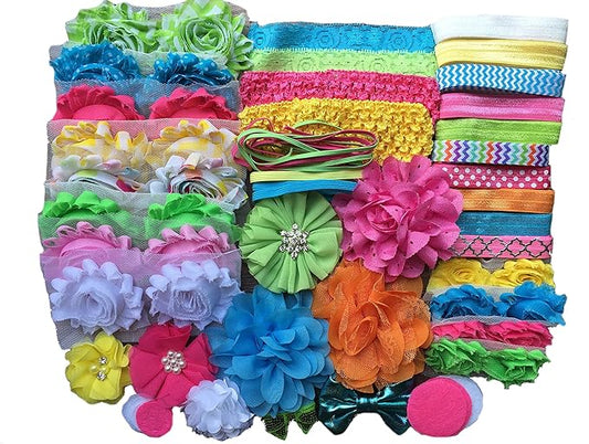 Baby Shower Headband Kit Makes Over 30 Headbands, Baby Shower Headband Station