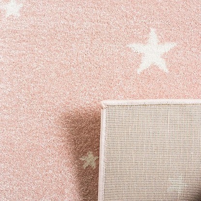 SAFAVIEH Carousel Kids Collection Accent Rug - 2' x 3', Pink & Ivory, Doe Design, Non-Shedding & Easy Care, Ideal for High Traffic Areas for Boys & Girls in Playroom, Nursery, Bedroom (CRK191P)