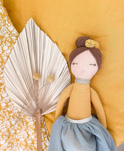 MON AMI Francesca Polynesian Princess Doll 22” Soft & Elegant Stuffed Plush Princess Doll, Use as Toy or Room Decor