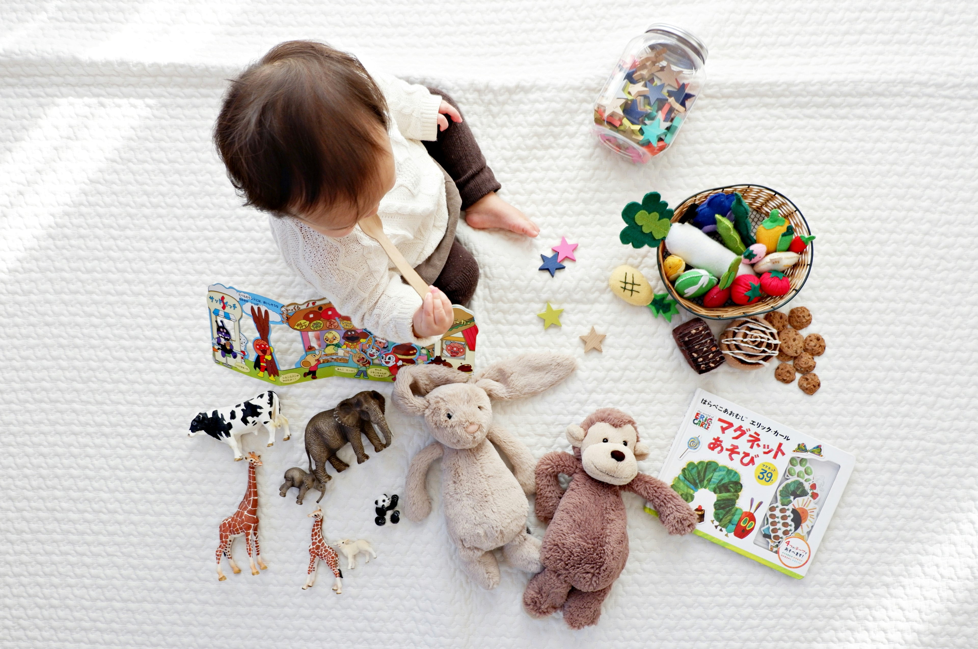 a child playing with a toy